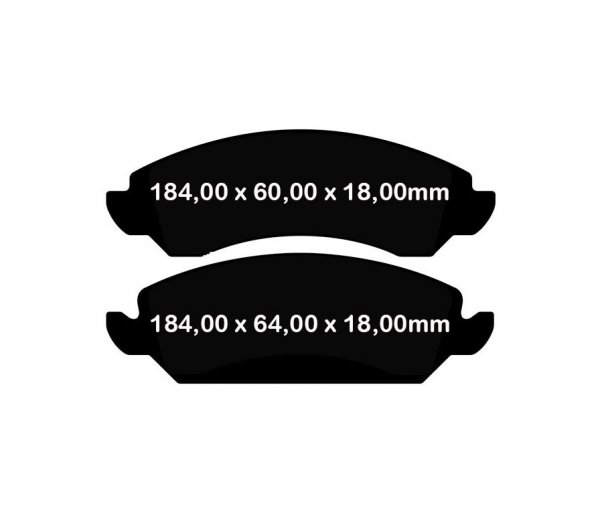 Przednie klocki hamulcowe EBC YellowStuff Chevrolet Avalanche 1500 2009-