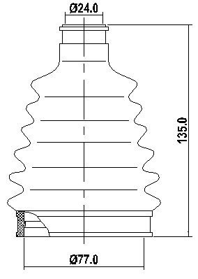 Osłona przegubu zewnętrznego Chrysler Sebring 1995-2000