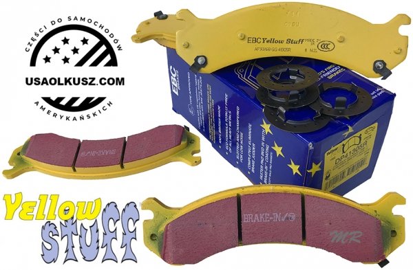 Przednie klocki YellowStuff + tarcze hamulcowe EBC seria PREMIUM GMC Yukon XL 2500 2000-2013