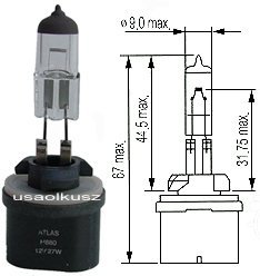 Żarówka halogenu GMC Envoy 27W