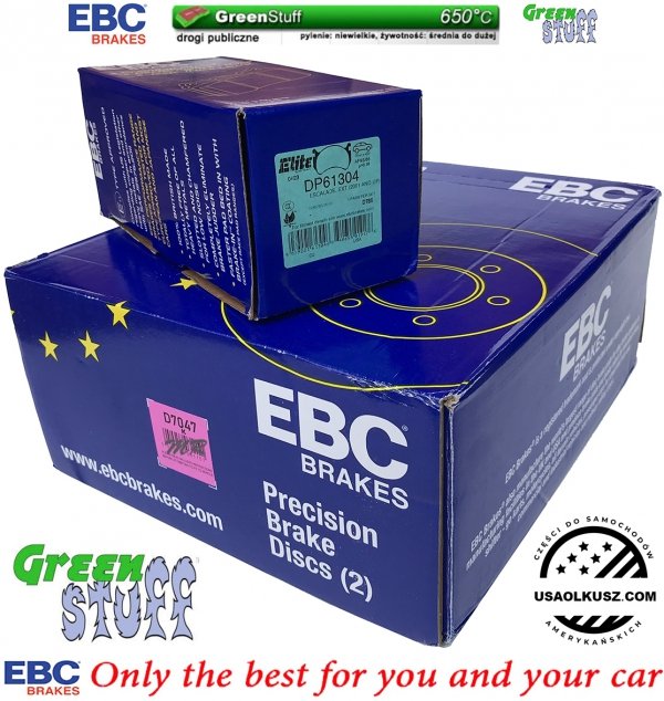 Przednie klocki GreenStuff + tarcze hamulcowe EBC seria PREMIUM Chevrolet Tahoe 2000-2006