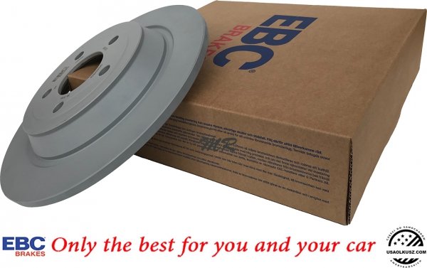 Tylne CERAMICZNE klocki RedStuff + tarcze hamulcowe 320mm EBC seria PREMIUM Ford Mustang 2015-
