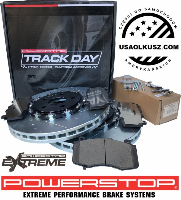 Przednie klocki Z36 + pływające dwuczęściowe tarcze hamulcowe 400mm POWERSTOP Jeep Grand Cherokee SRT Trackhawk 6,2 V8 Supercharged