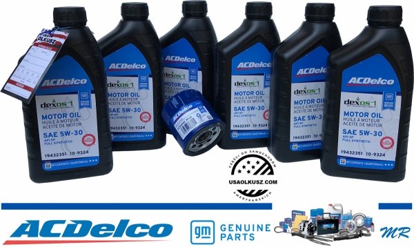 Filtr + olej ACDelco 5W30 Cadillac ATS 2,0 Turbo