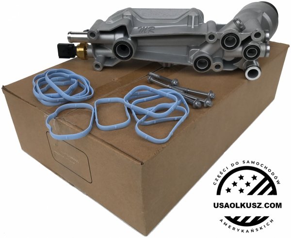 ALUMINIOWA obudowa filtra oleju z chłodnicą oraz czujnikami Dodge Avenger 3,6 V6