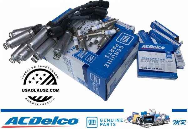 ORYGINALNE przewody GM + IRYDOWE świece zapłonowe ACDelco Chevrolet Suburban V8 2015-