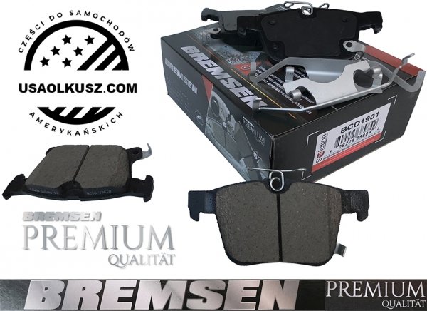 Ceramiczne klocki hamulcowe tylne z zestawem montażowym Chrysler Pacifica 2017-