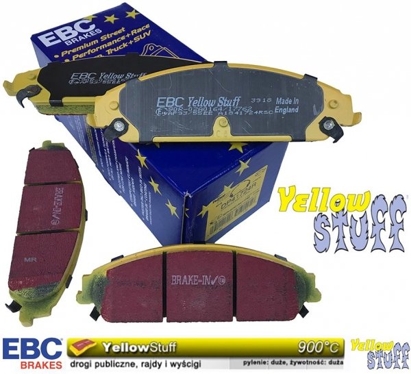 Przednie klocki YELLOWSTUFF + tarcze hamulcowe 345mm EBC seria USR Lancia Thema