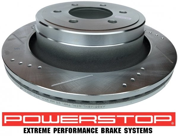 Tylna WIERCONA tarcza hamulcowa 6 szpilek manualny ręczny POWERSTOP Ford F-150 F150 2012-