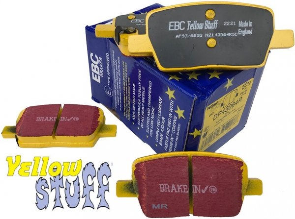 Tylne klocki YellowStuff + NACINANE tarcze hamulcowe 315mm EBC seria USR Cadillac CT6