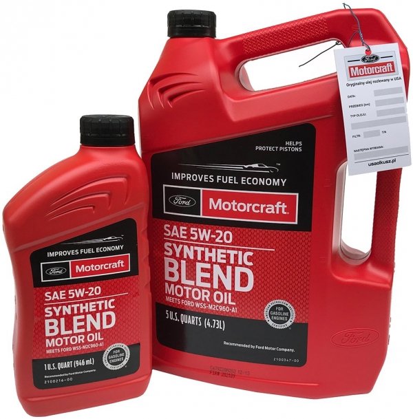 Olej silnikowy Motorcraft 5W20 SYNTHETIC BLEND MOTOR OIL 5,67L Ford Lincoln Mercury