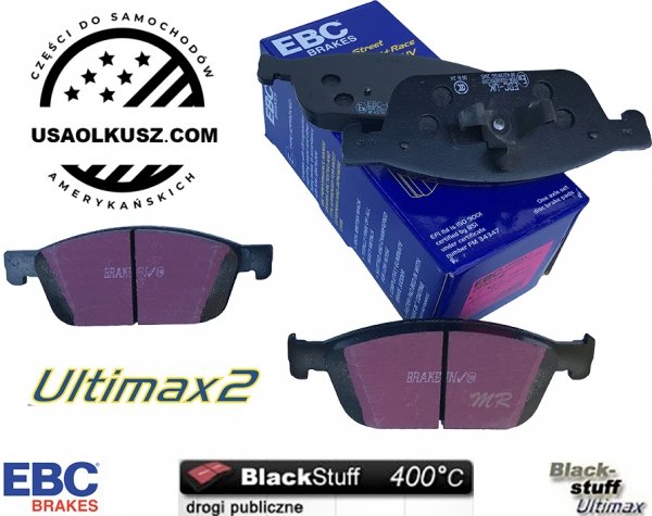 Klocki hamulcowe przednie do tarcz 320mm EBC Ultimax2 Ford Escape AWD 2013-2019