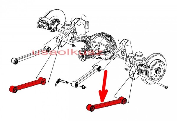 Wahacz dolny tylny Jeep Liberty 2008-2012