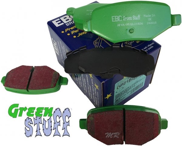 Tylne klocki GreenStuff + NAWIERCANE NACINANE tarcze hamulcowe 330mm EBC seria GD Ford Edge 2011-2014