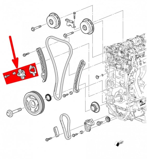 Napinacz łańcucha rozrządu GM Chevrolet Camaro 2,0 Turbo