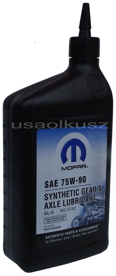 Oryginalny olej przedniego mostu 75W90 GL-5 MOPAR MS-9763 Dodge Dakota 2005-