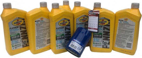 Filtr olej silnikowy 0W20 Dexos1 Full Synthetic Pennzoil GMC Sierra 1500 2014-
