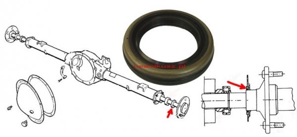 Uszczelniacz półosi tylnej Jeep Comanche MJ DANA35 1986-1989 2146