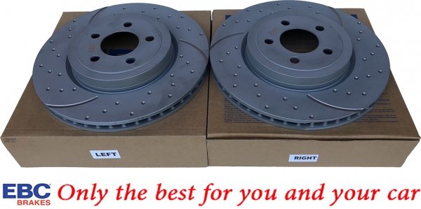 Przednie klocki Ultimax2 + tarcze hamulcowe 345mm EBC seria GD Dodge Challenger