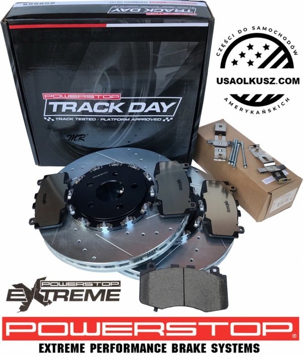 Przednie klocki Z36 + pływające dwuczęściowe tarcze hamulcowe 400mm POWERSTOP Jeep Grand Cherokee SRT Trackhawk 6,2 V8 Supercharged