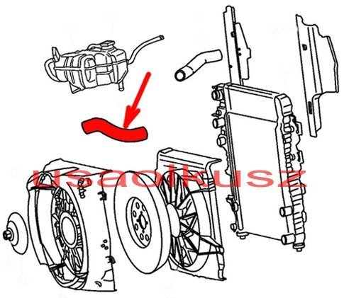 Dolny wąż chłodnicy Jeep Cherokee 3,7 V6 2002-2007