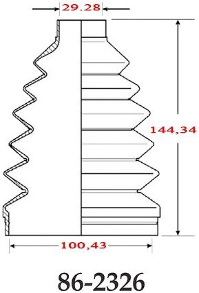 Osłona przegubu napędowego przedniego zewnętrznego GMC Yukon 1992-1997