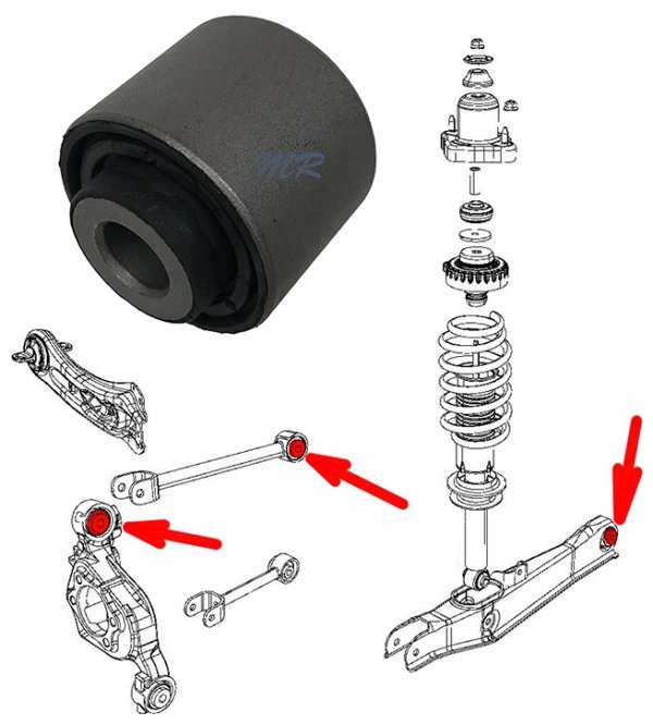 Tuleja tylnego zawieszenia Chrysler 200 -2014