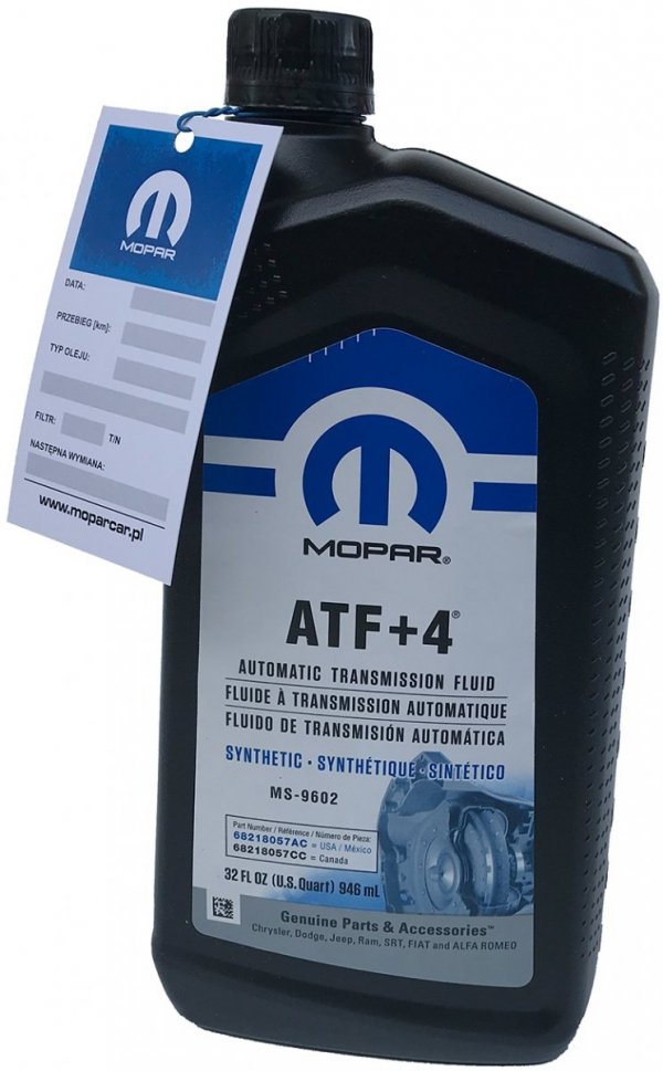 Olej skrzyni biegów MOPAR ATF+4 MS9602 946l do skrzyń