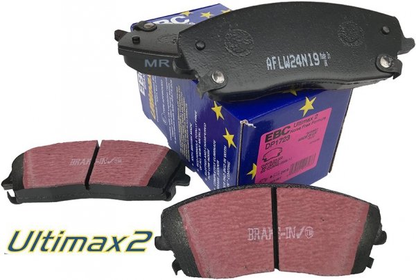 Przednie klocki Ultimax2 + tarcze hamulcowe 320mm EBC seria PREMIUM Dodge Challenger RWD V6