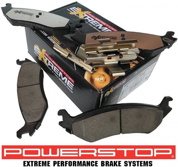Tylne klocki Z36 + WIERCONE nacinane tarcze hamulcowe POWERSTOP EVOLUTION Dodge Durango 2004-2009