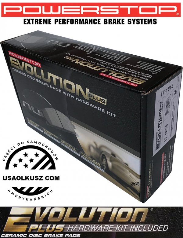 Przednie klocki Z17 + WIERCONE NACINANE tarcze hamulcowe 345mm POWERSTOP Lincoln Continental 2017-2020