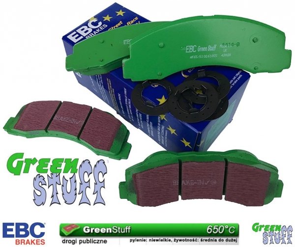 Przednie klocki GreenStuff + tarcze hamulcowe EBC seria Premium Ford Expedition 2011-