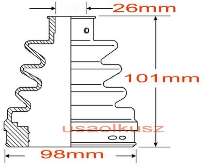 Osłona przegubu napędowego wewnętrznego przedniego Chrysler 300M