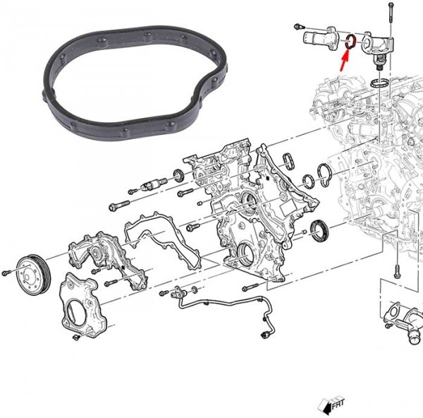 Uszczelka króćca obudowy termostatu Chevrolet Camaro 3,6 V6 2016-
