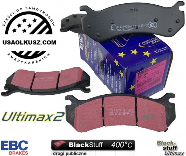 Przednie klocki Ultimax2 + tarcze hamulcowe EBC seria PREMIUM Chevrolet Express 2003-2008