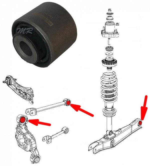 Tuleja tylnego zawieszenia Chrysler Sebring 2007-