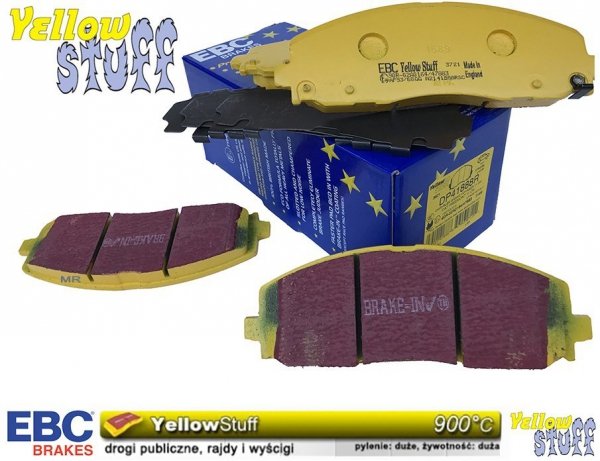 Przednie klocki YellowStuff + tarcze hamulcowe 330mm EBC seria Premium Fiat Freemont 2012-