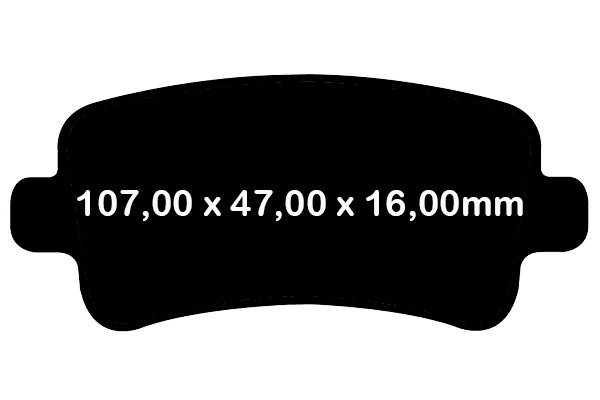Klocki hamulcowe tylne EBC GreenStuff Cadillac XTS 2013-2019