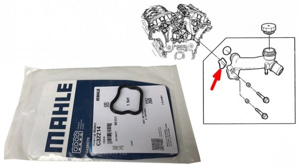 Uszczelka króćca kolektora wodnego Chevrolet Equinox V6 2008-2017