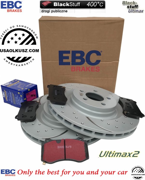 Przednie klocki Ultimax2 + tarcze hamulcowe 360mm EBC seria GD Dodge Charger SRT Scat Pack