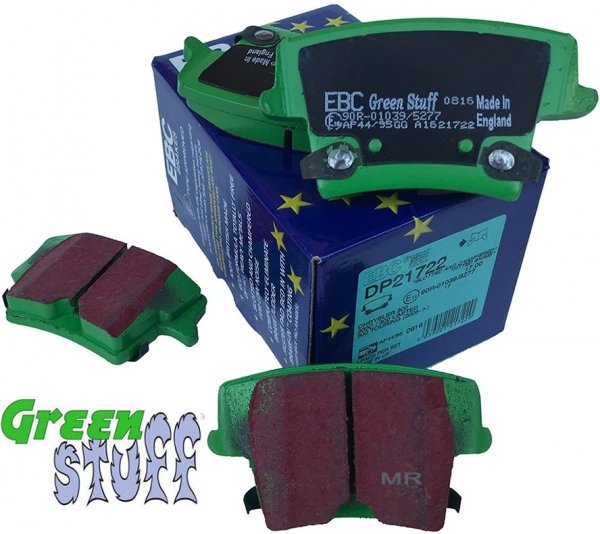 Tylne klocki GreenStuff + NACINANE WENTYLOWANE tarcze hamulcowe EBC seria USR Chrysler 300C