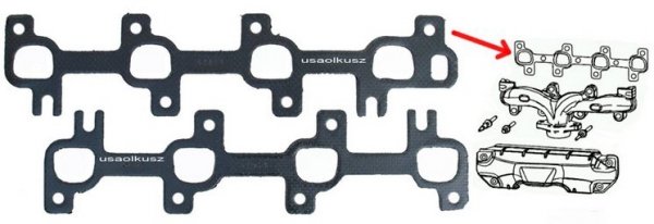 Uszczelki kolektora wydechowego Mitsubishi Raider 4,7 V8 -2007