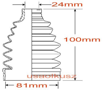 Osłona przegubu napędowego zewnętrznego Ford Contour 2,0