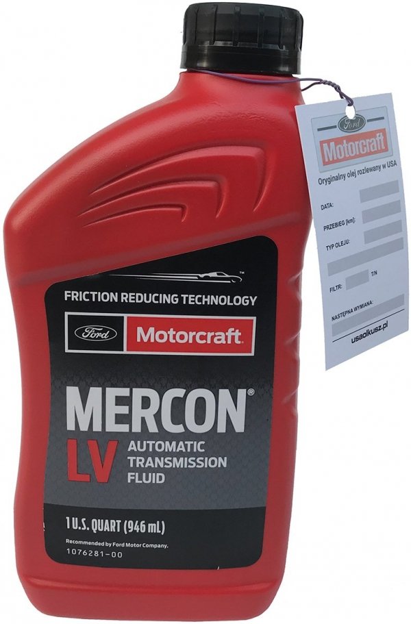 Olej automatycznej skrzyni biegów Motorcraft MERCON LV 1l Lincoln Mercury