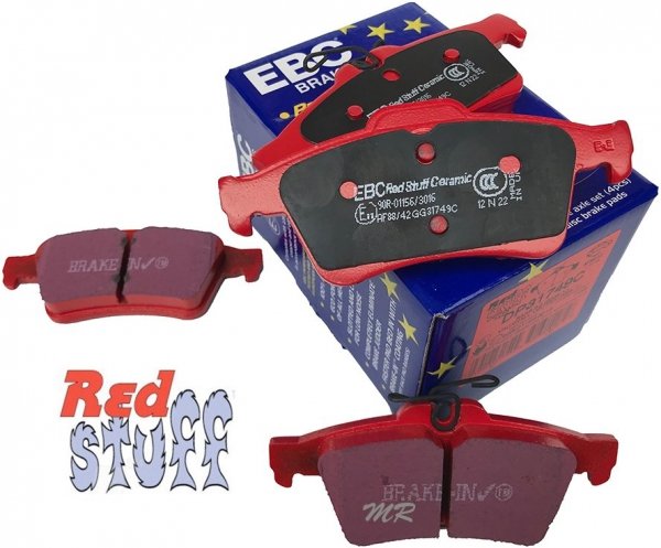 Tylne CERAMICZNE klocki RedStuff + tarcze hamulcowe 280mm EBC seria Premium Ford Kuga 2013-2016