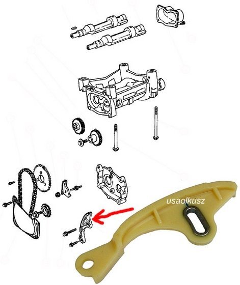 Napinacz łańcucha wałków wyrównawczych Chrysler Plymouth Voyager Dodge Caravan 2,4 16V