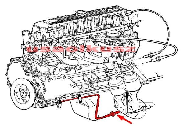 Sonda lambda tylna katalizator tylny Jeep Wrangler TJ 4,0 2001-2004