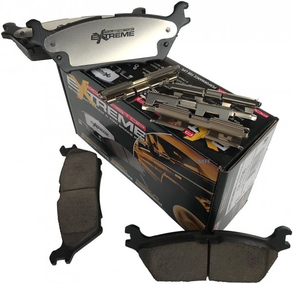 Tylne klocki Z36 + WIERCONE tarcze hamulcowe 6 szpilek automatyczny ręczny POWERSTOP Ford F-150 F150 2015-2017