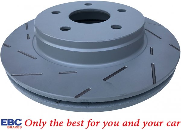 Przednie klocki Ultimax2 + NACINANE tarcze hamulcowe EBC seria USR Dodge RAM 1500 2006-