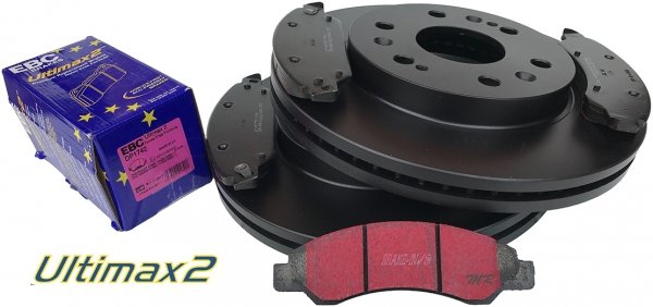 Przednie klocki Ultimax2 + tarcze hamulcowe 330mm EBC seria PREMIUM Chevrolet Tahoe 2007-2008